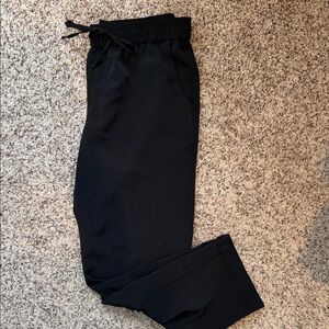 Banana Republic Black Cropped Drawstring Pants